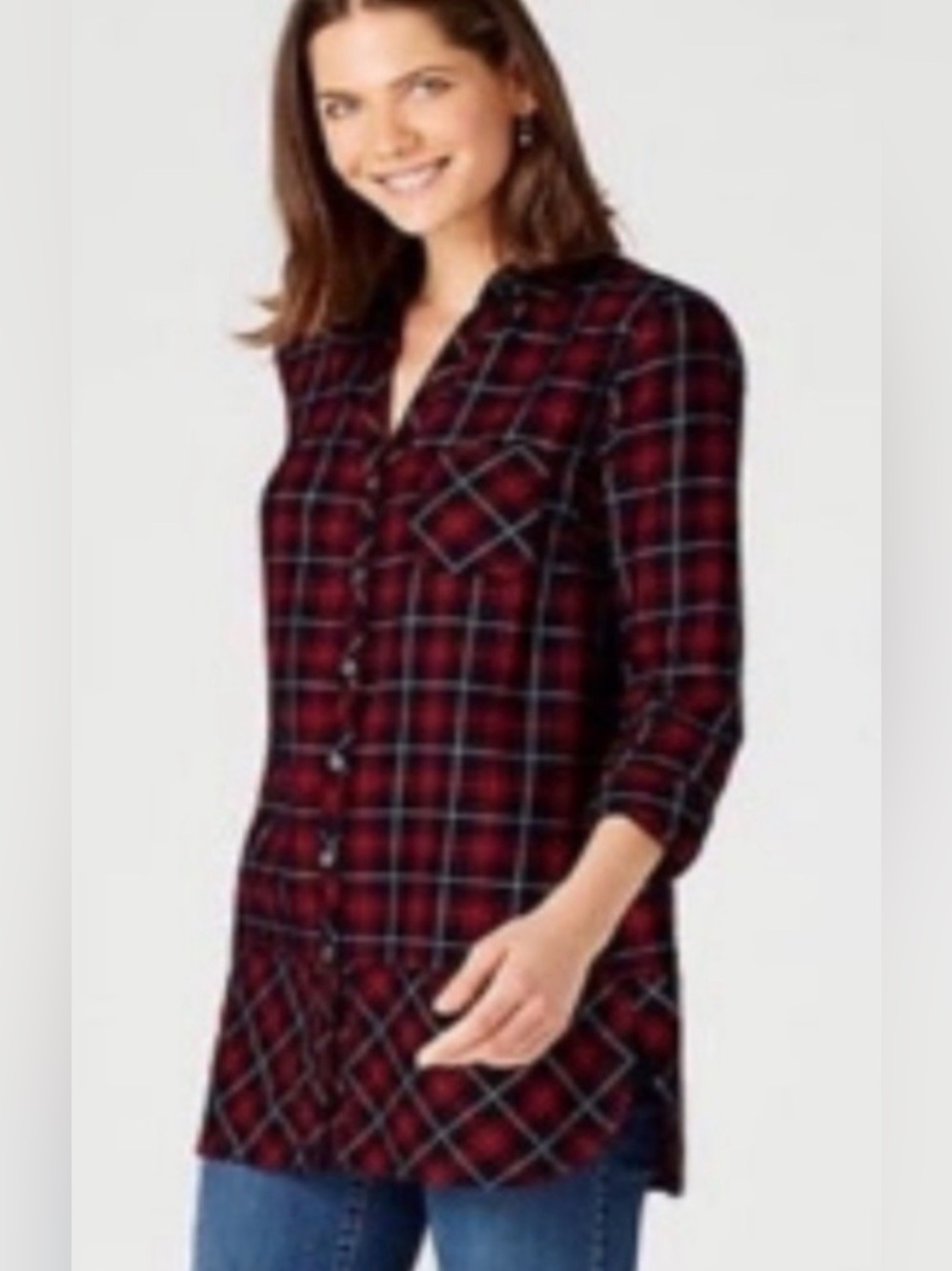 J.Jill Plaid Top